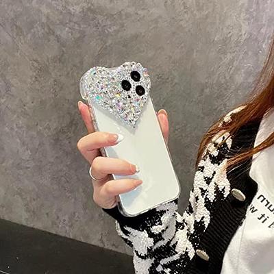  Compatible with iPhone 14 Plus 6.7 Inch Case for Women with  Ring Stand Luxury Fashion Love Design iPhone 14 Plus Sparkle Cute Girly  Cases Glitter iPhone 14 Plus Pretty Butterfly Cover