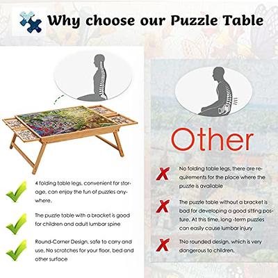 Fanwer 1500 Piece Jigsaw Puzzle Tables Board with Drawers