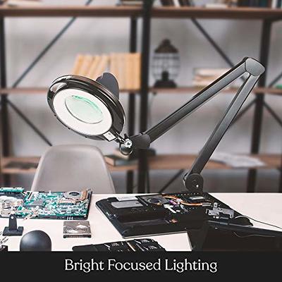 Brightech LightView Pro Magnifying Desk Lamp, 2.25x Light Magnifier with  Clamp, Adjustable Magnifying Glass with Light for Crafts, Reading, Close  Work - Black - Yahoo Shopping