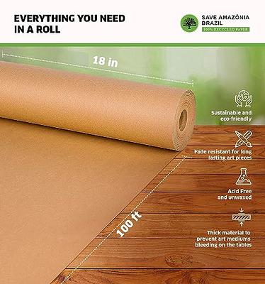 Brown Jumbo Kraft Paper Roll - 18 x 2100 (175') Made in The USA - Ideal  for Packing, Moving, Gift Wrapping, Postal, Shipping, Parcel, Wall Art,  Crafts, Bulletin Boards, Floor Covering, Table Runner
