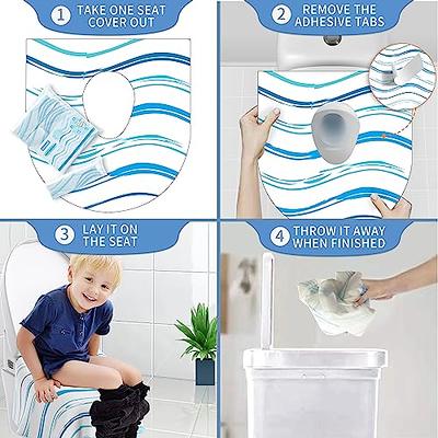 Toilet Seat Covers Disposable for Kids and Adults, YIHATA 20 Pack Extra  Large Waterproof Toddler Potty Training Toilet Cover Individually Wrapped  Potty liners for Public Restroom, Travel(Waves) - Yahoo Shopping