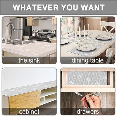 Aecoyke Shelf Liner, Cabinet Liner, Non Adhesive Kitchen Plastic Drawer  Liner, Non Slip Shelf Liners for Kitchen Cabinets, Pantry, Shelves, Under  Sink