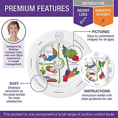 The Ultimate Portion Control Pack for Weight Loss, Porcelain Plates & Bowls,  Clear Instructions for Men, Women & Children, Protein, Carbs & Veg - Yahoo  Shopping