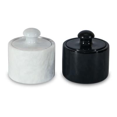 Black & White Marble Salt And Pepper Shakers