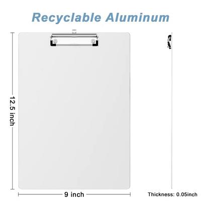 Set of 2 - Paper Size Magnetic Clipboards with Magnetic Profile, Standard  A4 Document and Letter Holder, Size 9'' x 12.5