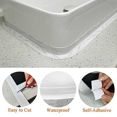 Caulk Strip PE Self Adhesive Tape for Bathtub Bathroom Shower Toilet  Kitchen and Wall Sealing (W:38mm L:11Ft White)