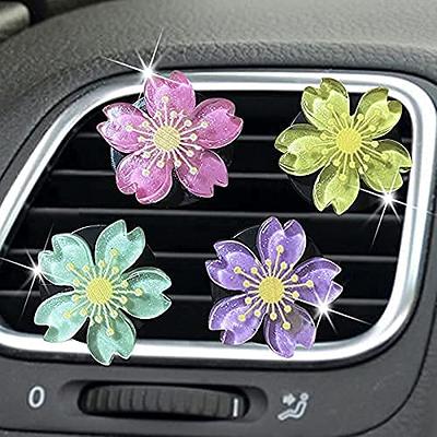 Cute Gifts Pink Car Decor Accessories for Women Teens, 6pcs Car Scent Air Fresheners Vent Clips, Girly Daisy Flower Decorations Interior Aesthetic