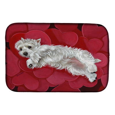 Carolines Treasures PPP3283DDM Absorbent Dish Drying Mat for Kitchen Counter  Westie Queen of Hearts Dish Drying Mat , 14 - Yahoo Shopping