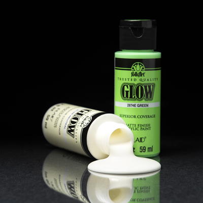 FolkArt Glow-in-the-Dark Acrylic Paint Set, Matte, 12 fl oz, 6