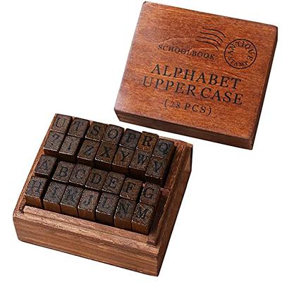 28Pcs/1 Set Wooden Alphabet Stamps Vintage Rubber Head Letter Stamps  Decorative Stamps Seal with Storage Box for Scrapbook, Clay Crafts, Card  Making and Other DIY Craft Supplies - Yahoo Shopping