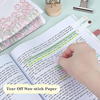 1280Pcs Long Page Markers Neon Highlighter Tape Transparent Flags Tabs  Sticky Index Tabs, Book Tabs for Annotating Books Aesthetic Office School  Study Supplies - Yahoo Shopping