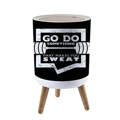 Baosia 12 Liter Black Rectangular Plastic Trash Can Wastebasket