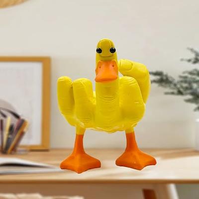 Middle Finger Duck Decoration Funny Little Duck Resin Figurine