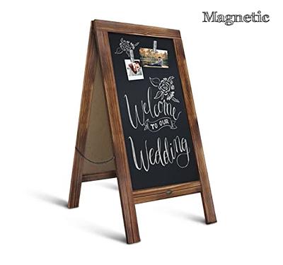 Rustic Magnetic A-Frame Chalkboard Sign/Extra Large 40 x 20 Free Standing  Chalkboard Easel/Sturdy Sidewalk Sign Sandwich Board/Outdoor A Frame Chalk  Board for Weddings & More! - Yahoo Shopping