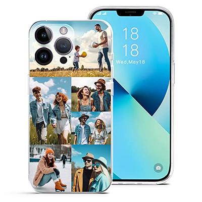 Personalized Phone Case for iPhone 14 Plus, Multi-Photo case Anti-Scratch  Soft Shock-Proof Protective Case Personalized Customized Photo Case Make