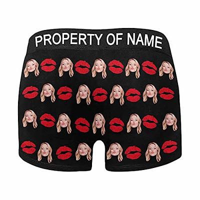Personalized Boxers for Men with Name Text Custom Men's Underwear Boxer  Shorts Novelty Briefs Underpants