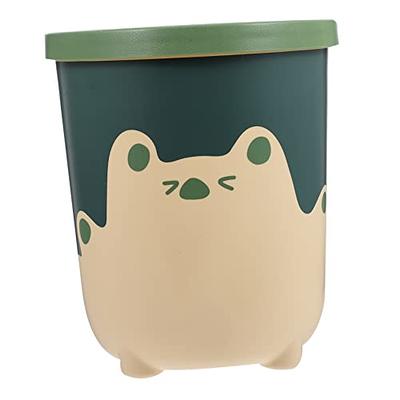 1pc Pink Mini Bear Shaped Desktop Trash Can With Lid, For Bedroom