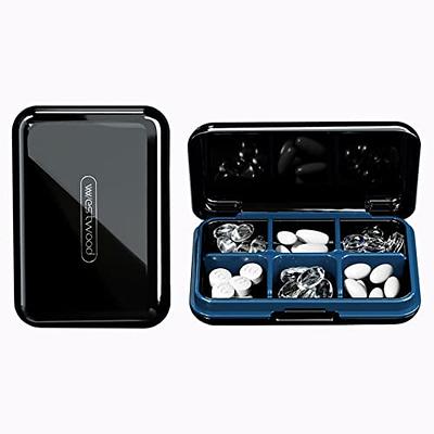 Dynippy Pill Case 3 Detachable Compartment Pill Box with Mirror