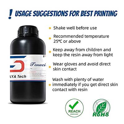 SUNLU High Temperature 3D Printer Resin, Fast Curing 3D Resin for LCD DLP  SLA Resin 3D Printer, 405nm UV Curing 3D Printing Photopolymer Resin, High