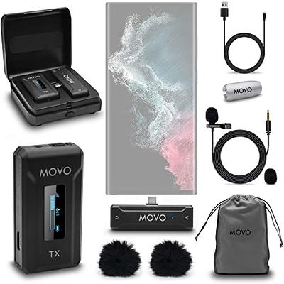 Movo LV1 Lavalier Clip-on Omni Microphone for iPhone iPad iOS Android  Smartphone 