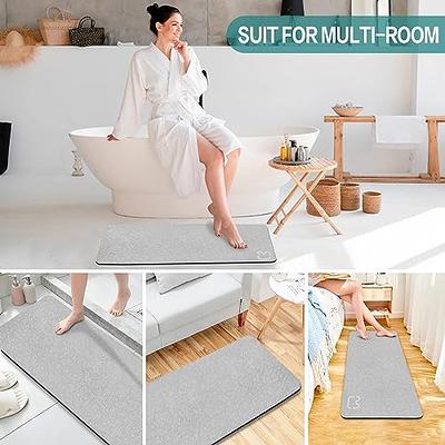 Quick Dry Bath Rug Super Absorbent Floor Shower Mat Carpet Non-slip Bath  Tub Mat