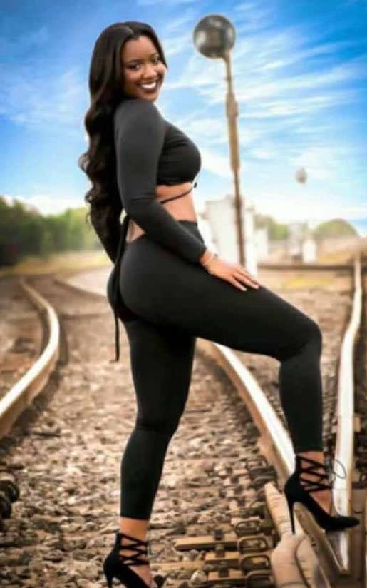 Pregnant model Fredzania Thompson died after being hit by a train during a photo shoot