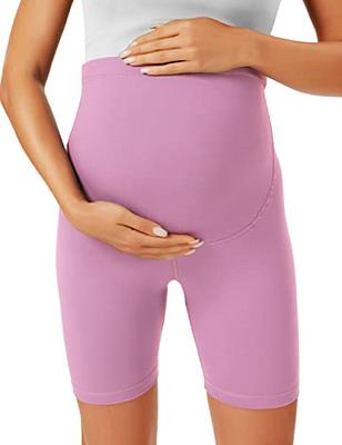 POSHDIVAH Women's Maternity Workout Leggings Over The Belly Pregnancy Yoga  Pants with Pockets Soft Activewear Work Pants