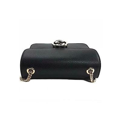 Gucci interlocking logo chain bag black