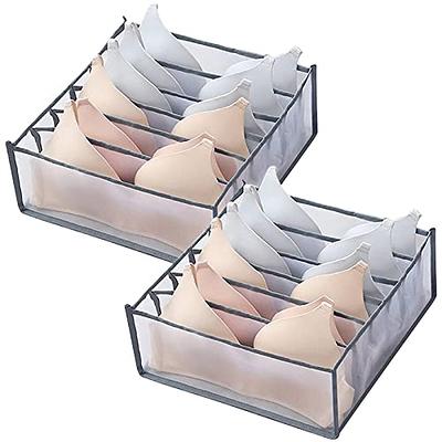 Wardrobe Organizer , Drawer Divider , 17 Grid Underwear & Socks Washable  Box with Lid 