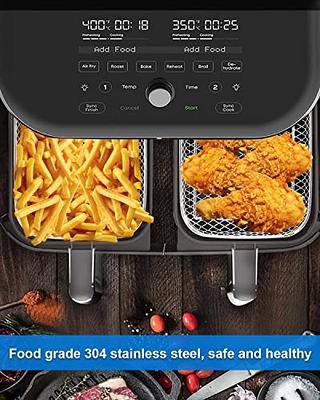 Air Fryer Rack for Ninja Foodi Air Fryer, 304 Stainless Steel Three  Stackable Dehydrator Rack Toast Rack Stand Accessories for Ninja DZ201  DZ401 Dual Air Fryer - Yahoo Shopping