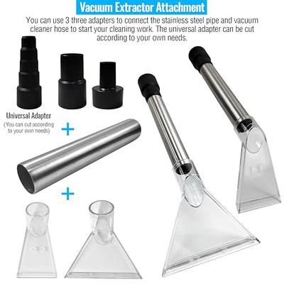 Sharing this because I found it very useful. These shop vac extractor  attachments are $15 on  and are so much more powerful than my bissel.  Comparatively my wet/dry vac was $25