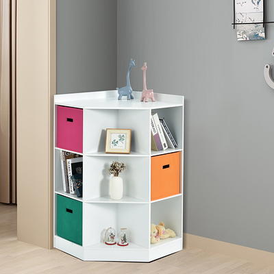 NEX 3 Tier Small Corner Shelf Cabinet Organizer, Brown - Yahoo Shopping