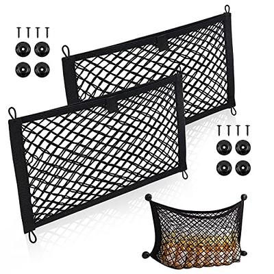 2 Pack Cargo Net with 8 Mounting Screws&Hooks,Stretchable Trunk Storage  Mesh Net, Elastic Cargo Storage Net Pouch for Car,SUV RV Camper Boats (17.7  x 9.8 Inches) - Yahoo Shopping