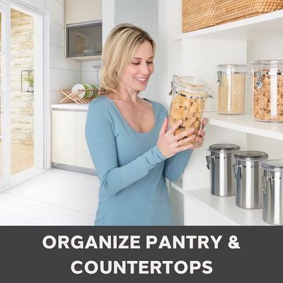 Airtight Food Storage Containers - 5 Piece Set - Air Tight Lid - Kitchen &  Pantry Containers - Clear Thick Plastic Canisters - BPA-Free - Keeps Food