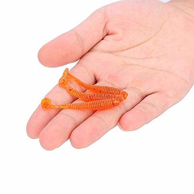 Orange Fishing Baits,Senko Worm,50 Pcs 5cm Soft Fishing Lures,Plastic Fishing  Bait T Tail Grub Worm Baits Fish Tackle Accessory 9 Colors(Orange) - Yahoo  Shopping
