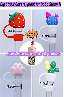 4PCS Straw Covers for Boba Straws, 12mm & 14mm Silicone Straw Tips for Wide  straws Large straws Jumbo Straws Smoothie Straws Reusable Straws Glass Straw  Silicone Straws - Yahoo Shopping