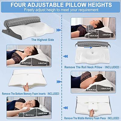 3 Pieces Orthopedic Bed Wedge Pillow Set Adjustable Support for Back Neck-Gray | Costway