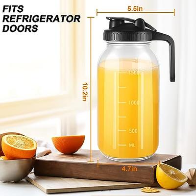 Plastic Pitcher with Lid Clear Acrylic Pitcher Shatter Proof Drink Pitcher  Juice Containers with Lids for Fridge Iced Tea Pitcher with Spout Handle