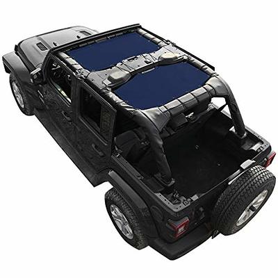 Shadeidea Sun Shade for Jeep Wrangler JL Unlimited (2018-Current) 4 Door  Front and Rear-Tan Mesh Screen Sunshade JLU Top Cover UV Blocker with Grab  Bag-One time Install 10 Years Lasting - Yahoo