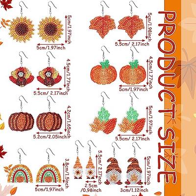 Estune 9 Pairs Thanksgiving Diamond Painting Earrings Making Kit Fall DIY  Diamond Art Earring Autumn Jewelry Making Kits for Adults Women Girls  Turkey