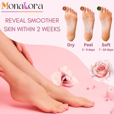 Foot Peel Mask (3 Pairs) - Foot Mask for Baby Soft Skin - Remove Dead Skin,  Dry, Cracked Feet & Callus, Foot Spa, Made with Aloe Vera Extract for