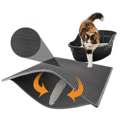 PETKARAY Cat Litter Mat, Litter Box Mat with Hidden Handle, Upgraded  Anti-Slip Back Layer, Large Scatter Control and Urine-Proof Litter Trapping  Mat for Kitty - Yahoo Shopping