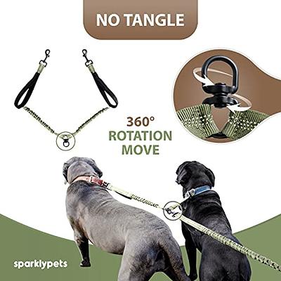 PuppyDoggy Dog Leash for Large Medium Dogs 6 ft Reflective Stitching Large  Leash with 2 Traffic Padded Handles Dog Lead for Running Walking Training