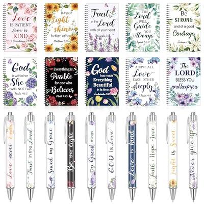 4 Pieces Bible Pens Inspirational Ballpoint Pens in Matching Gift