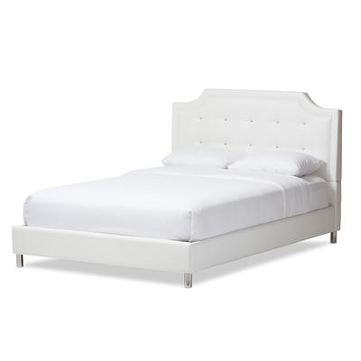 Baxton Studio Carlotta Modern Bed with Upholstered Headboard