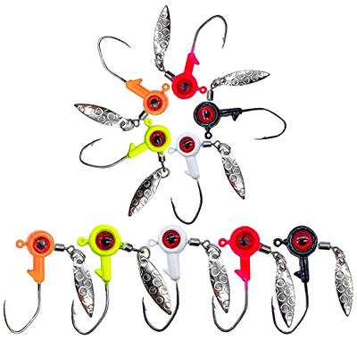 1/8 oz Round Jig Heads 3/16 oz 1/4 oz 3/8 oz 1/2 oz Fishing Jigs Saltwater  Freshwater Jig Hooks Set Jig Head Hook for Bass Trout Fishing Accessories