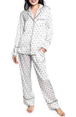 Petite Plume Art Nouveau Print Piped Mulberry Silk Pajamas in White at  Nordstrom, Size Small - Yahoo Shopping