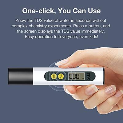 Water Quality Tester, Accurate and Reliable,TDS Meter, EC Meter &  Temperature Meter 3 in 1, 0-9990ppm, Ideal Water Test Meter for Drinking  Water