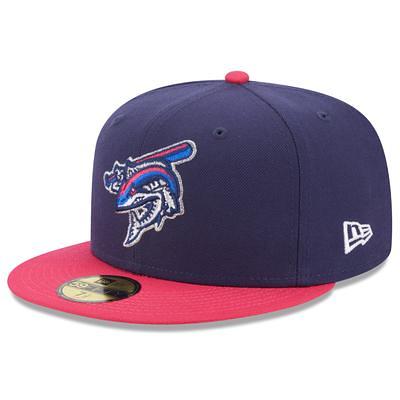 Men's New Era Aqua Pensacola Blue Wahoos Theme Nights Mullets Alternate 1 59FIFTY Fitted Hat