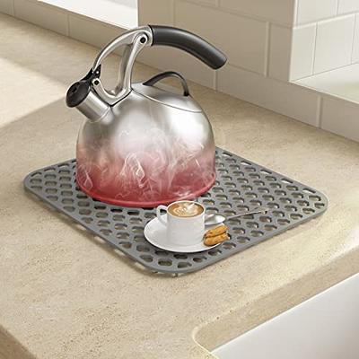 Kitchen Sink Protector Mat Silicone Sink Mat With Drain Hole